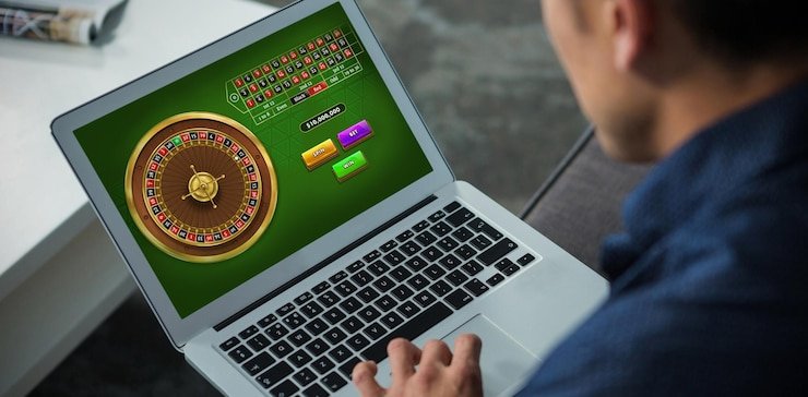 Ceme card table with dealer and players on toto padang